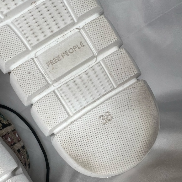 Free People Vionic Catch Me If You Can Embroidered Black and Tan Sneakers - Picture 9 of 10